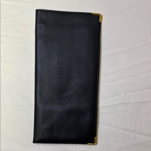 Unisex Elegant Black Leather Passport Business Card Credit Card Holder - Picture 2 of 7